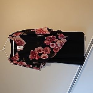 Beautiful Flower Cold Shoulder Dress